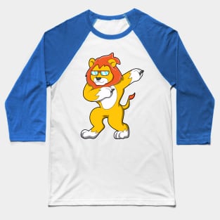 Lion at Hip Hop Dance Baseball T-Shirt